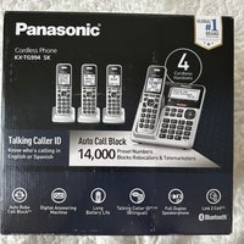COPY - Panasonic KX-TG994SK Dect 6.0 Cordless Handsets (3) and Base Unit (1)